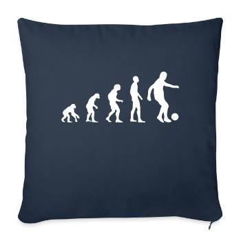 Fussball Evolution | Fußball - Sofakissenbezug 45 x 45 cm - Navy - Vorne