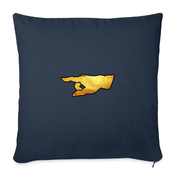 hand - Sofa pillowcase 17,3'' x 17,3'' (45 x 45 cm) - navy - Front