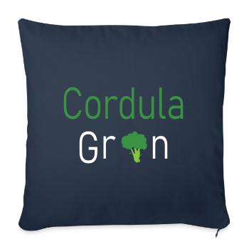 Cordula green with broccoli 3-colored bright - Sofa pillowcase 17,3'' x 17,3'' (45 x 45 cm) - navy - Front
