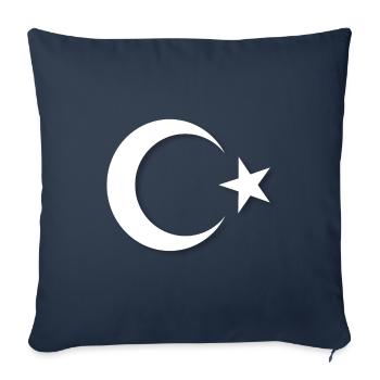 Die Flagge der Türkei Türk Bayragi - Sofakissenbezug 45 x 45 cm - Navy - Vorne