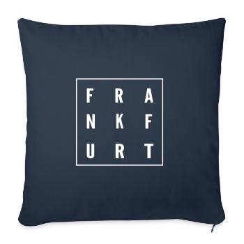 Francfort - Housse de coussin décorative 45 x 45 cm - bleu marine - Devant