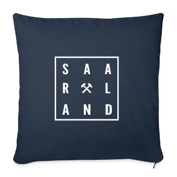 Sarre - Housse de coussin décorative 45 x 45 cm - bleu marine - Devant