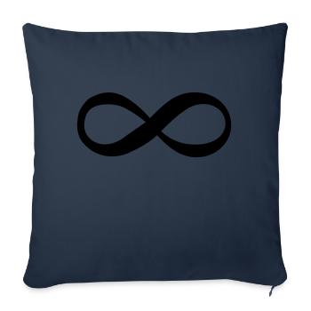 unendlich - Housse de coussin décorative 45 x 45 cm - bleu marine - Devant