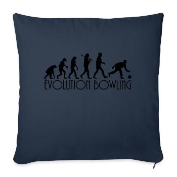 évolution Bowling - Housse de coussin décorative 45 x 45 cm - bleu marine - Devant