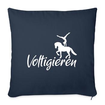 Vaulting - horses sports - Sofa pillowcase 17,3'' x 17,3'' (45 x 45 cm) - navy - Front