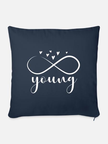 forever young - Sofakissenbezug 45 x 45 cm - Navy