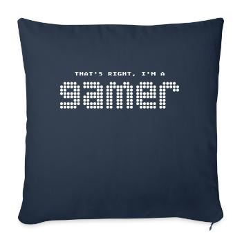 Ich bin ein GAMER - Sofakissenbezug 45 x 45 cm - Navy - Vorne