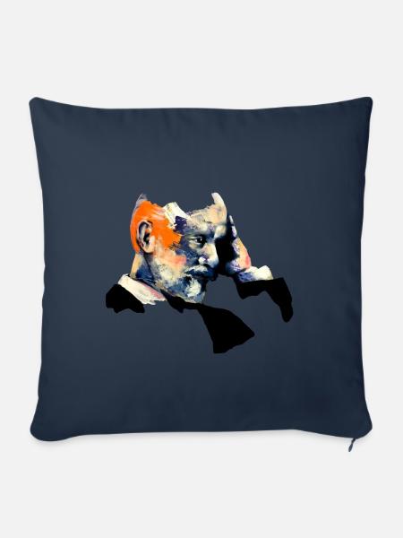 Tchaïkovski - Housse de coussin décorative 45 x 45 cm - bleu marine