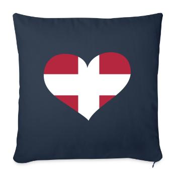 Dänemark Herz; Heart Denmark - Sofa pillowcase 17,3'' x 17,3'' (45 x 45 cm) - navy - Front