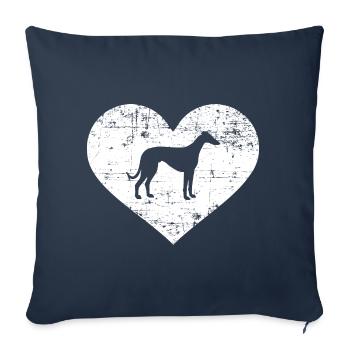 Whippet - Sofa pillowcase 17,3'' x 17,3'' (45 x 45 cm) - navy - Front