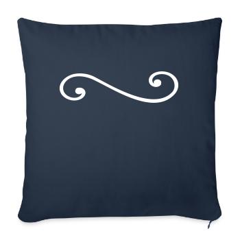 Schnörkel Dekor Dekoration Dekorativ Ranke Muster - Sofakissenbezug 45 x 45 cm - Navy - Vorne