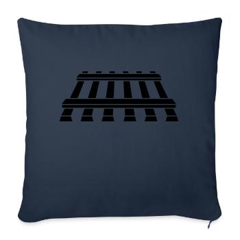 Logo Symbol Gleis - Sofakissenbezug 45 x 45 cm - Navy - Vorne
