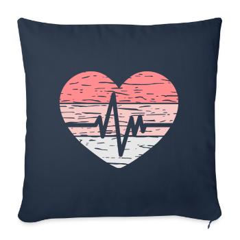 Nurse Vintage Heartbeat - Sofa pillowcase 17,3'' x 17,3'' (45 x 45 cm) - navy - Front