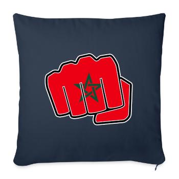 Marokko Fahne Flagge Faust Geschenkidee - Sofakissenbezug 45 x 45 cm - Navy - Vorne