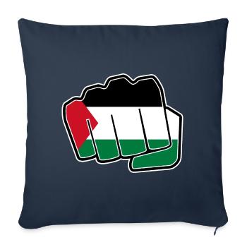 Palestine drapeau drapeau poing - Housse de coussin décorative 45 x 45 cm - bleu marine - Devant