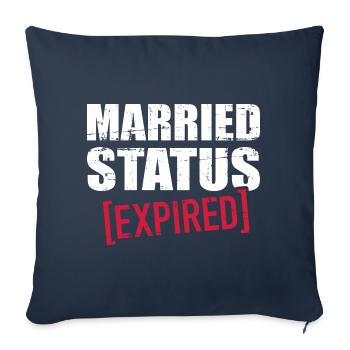Scheidung - Sofakissenbezug 45 x 45 cm - Navy - Vorne
