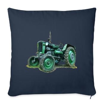 Vintage Green Tractor, Farmer T-Shirts, Clothes - Sofa pillowcase 17,3'' x 17,3'' (45 x 45 cm) - navy - Front