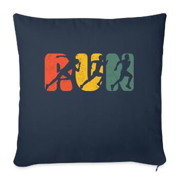 Run Retro Running Vintage Runner Endurance Fitness - Sofa pillowcase 17,3'' x 17,3'' (45 x 45 cm) - navy - Front