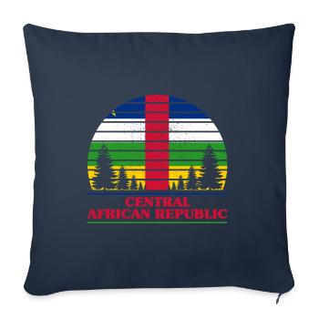 Central African Republic - Sofa pillowcase 17,3'' x 17,3'' (45 x 45 cm) - navy - Front