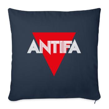 ANTIFA - Housse de coussin décorative 45 x 45 cm - bleu marine - Devant
