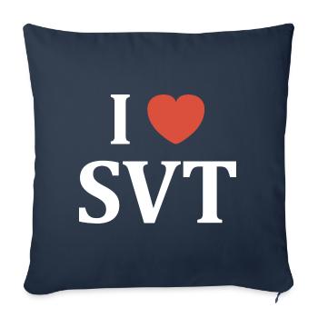 i love svt - Housse de coussin décorative 45 x 45 cm - bleu marine - Devant