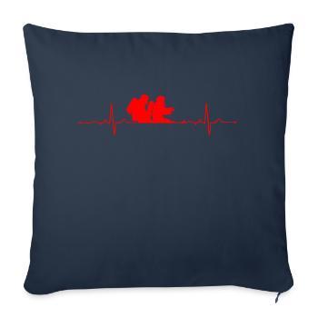 heartbeats Feuerwehr - Sofakissenbezug 45 x 45 cm - Navy - Vorne
