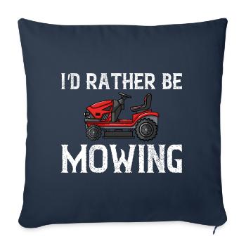 Lawn Mower Funny Lawn Mowing Tractor - Sofa pillowcase 17,3'' x 17,3'' (45 x 45 cm) - navy - Front