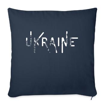 UKRAINE VINTAGE - Sofa pillowcase 17,3'' x 17,3'' (45 x 45 cm) - navy - Front