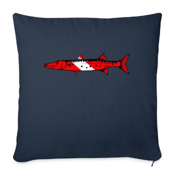 Barracuda by Scuba.Style - Sofa pillowcase 17,3'' x 17,3'' (45 x 45 cm) - navy - Front