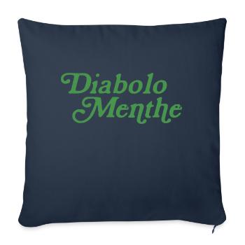 Diabolo menthe - Housse de coussin décorative 45 x 45 cm - bleu marine - Devant