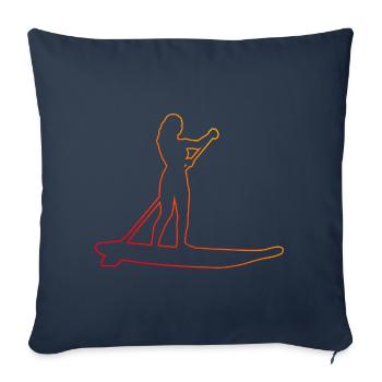 Stand up Paddle Stand up Paddle Homme - Housse de coussin décorative 45 x 45 cm - bleu marine - Devant