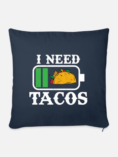 Funny I Needed Tacos - Sofakissenbezug 45 x 45 cm - Navy