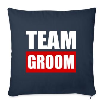 Team groom - Sofa pillowcase 17,3'' x 17,3'' (45 x 45 cm) - navy - Front