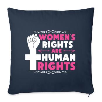 Women's Rights Are Human Rights - Sofakissenbezug 45 x 45 cm - Navy - Vorne