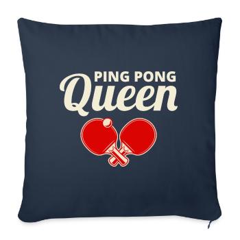 Ping Pong Master Entraîneur de Tennis de Table Paddle Player - Housse de coussin décorative 45 x 45 cm - bleu marine - Devant