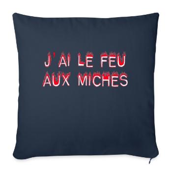 feu - Housse de coussin décorative 45 x 45 cm - bleu marine - Devant