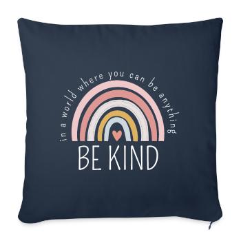 SOYEZ GENTIL - Housse de coussin décorative 45 x 45 cm - bleu marine - Devant