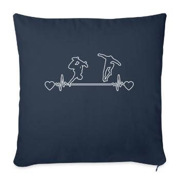 Skateboard Longboard Skating Skater Skateboarding - Sofa pillowcase 17,3'' x 17,3'' (45 x 45 cm) - navy - Front