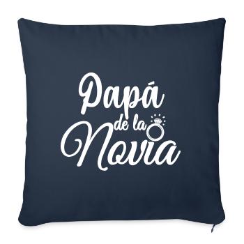 Papa de la Novia Bride's Father Wedding Gift - Sofa pillowcase 17,3'' x 17,3'' (45 x 45 cm) - navy - Front
