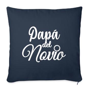 Papa del Novio Groom's Father Wedding Gift - Sofa pillowcase 17,3'' x 17,3'' (45 x 45 cm) - navy - Front