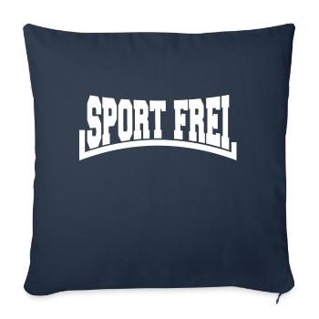 SPORT FREI Ultras Hooligans Fankurve Fussball - Sofakissenbezug 45 x 45 cm - Navy - Vorne