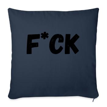 Fuck - Sofakissenbezug 45 x 45 cm - Navy - Vorne