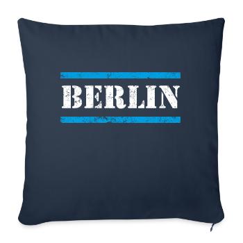 Berlin Vintage - Sofakissenbezug 45 x 45 cm - Navy - Vorne