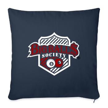 Logo Big Ball'$ Society Accessoires rouges - Housse de coussin décorative 45 x 45 cm - bleu marine - Devant