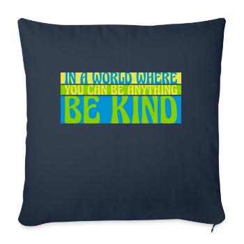 Vous pouvez être gentil - Housse de coussin décorative 45 x 45 cm - bleu marine - Devant