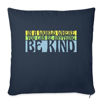 Vous pouvez être gentil - Housse de coussin décorative 45 x 45 cm - bleu marine - Devant