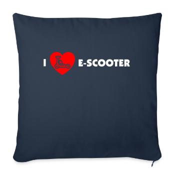 E-Scooter E-Roller Scooter - Housse de coussin décorative 45 x 45 cm - bleu marine - Devant