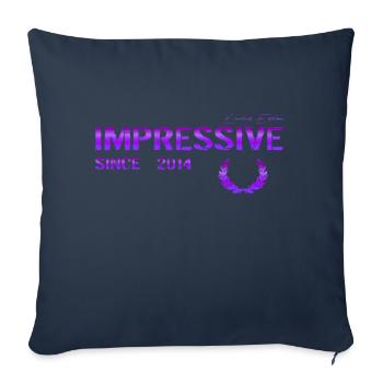 Impressionnant depuis 2014 - Housse de coussin décorative 45 x 45 cm - bleu marine - Devant