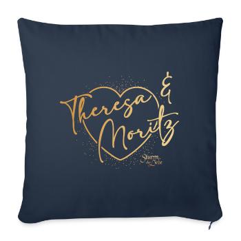 Sturm der Liebe Traumpaar Theresa & Moritz - Sofakissenbezug 45 x 45 cm - Navy - Vorne