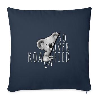 So Over-Koalafied selbstbewusstes Beuteltier Koala - Sofakissenbezug 45 x 45 cm - Navy - Vorne